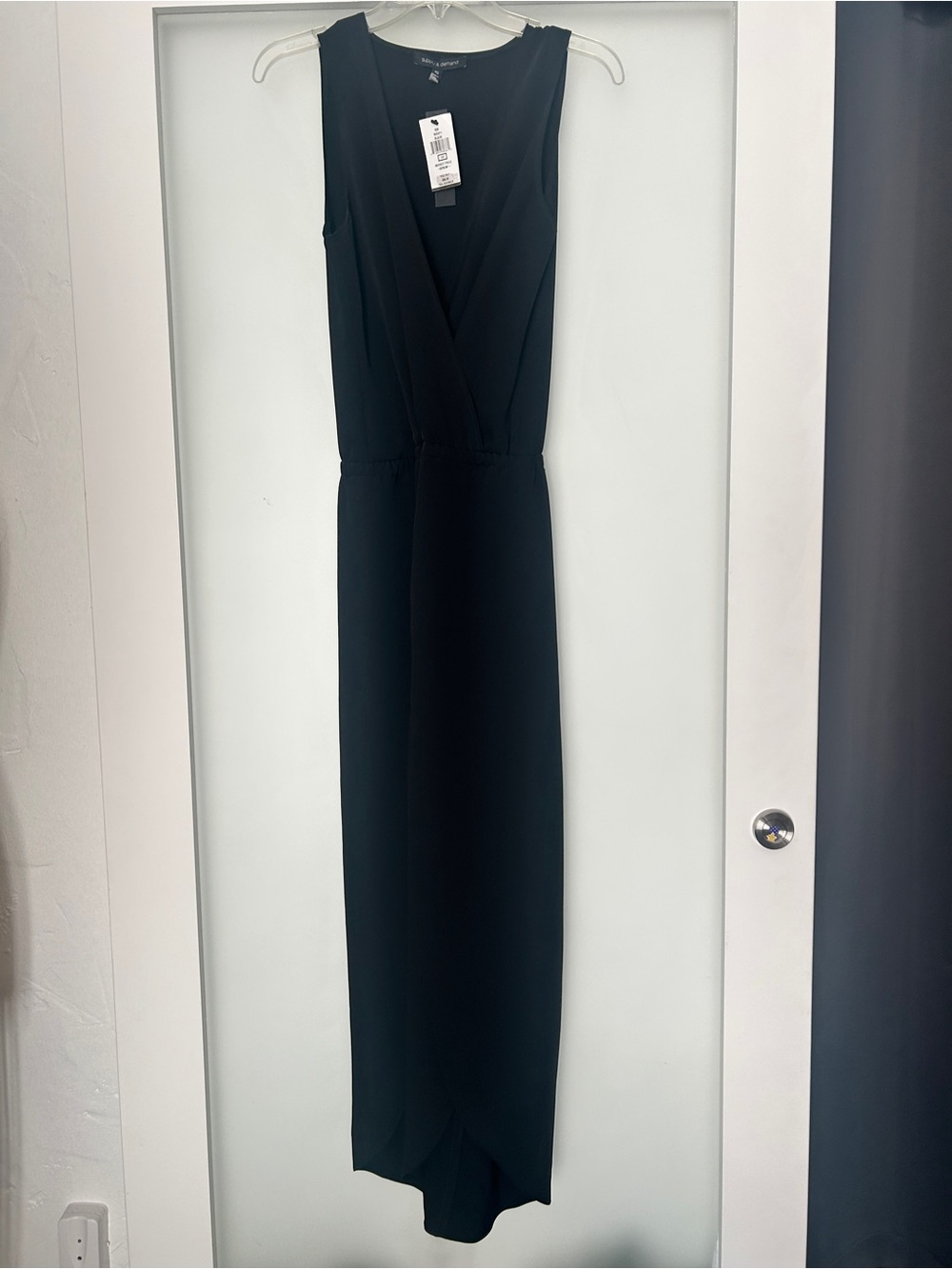 NEW Supply and Demand black jumpsuit tulip hem XS